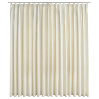 Vidaxl rideau occlusion avec crochets 290x245 cm en velours crème