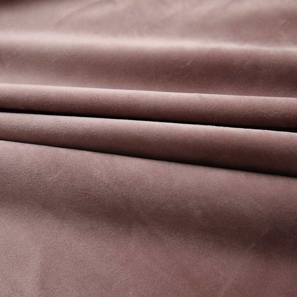 Vidaxl rideaux Blackout 2 Sts avec crochets 140x175 cm en velours rose
