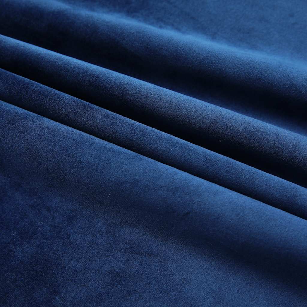 Vidaxl rideaux occluls 2 m avec crochets 140x175 cm en velours bleu