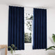 Vidaxl rideaux occluls 2 m avec crochets 140x175 cm en velours bleu