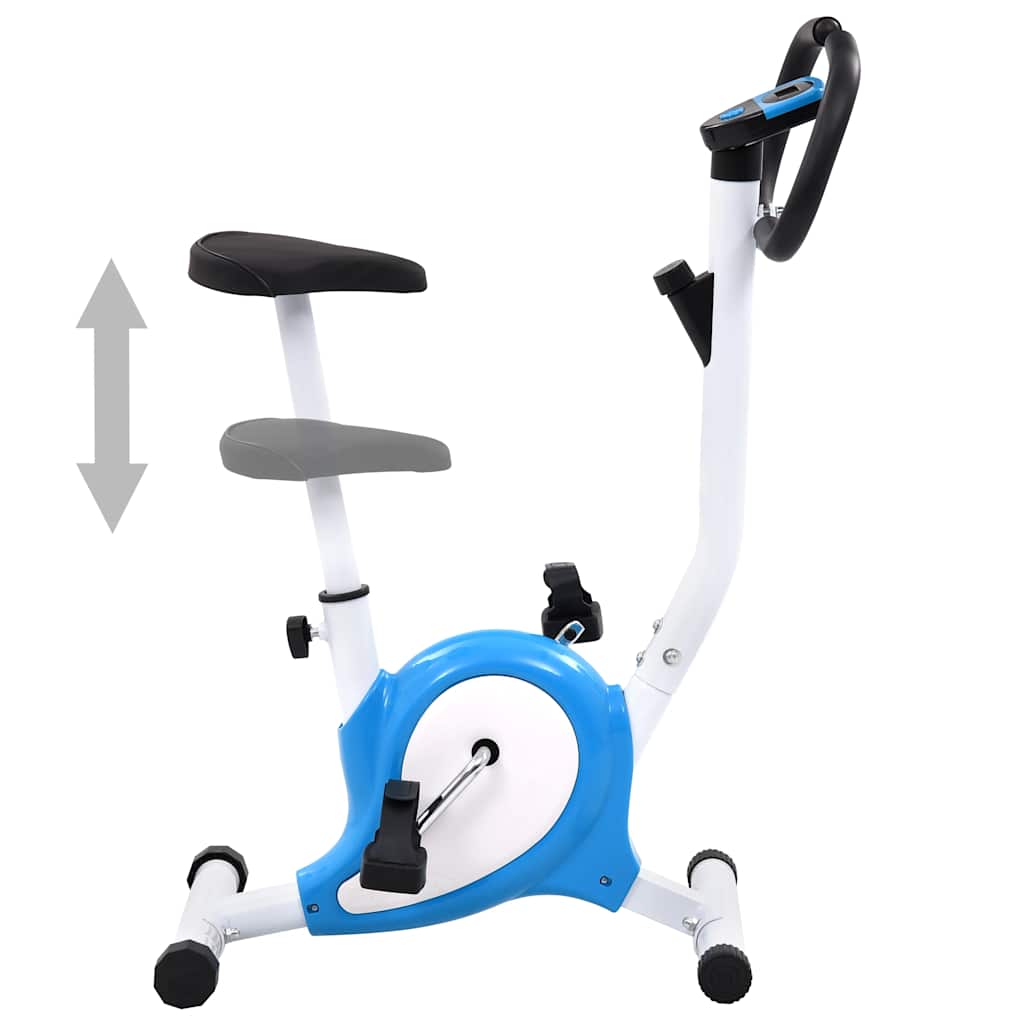 Vélo d'exercice VidaXL avec bande de résistance bleu