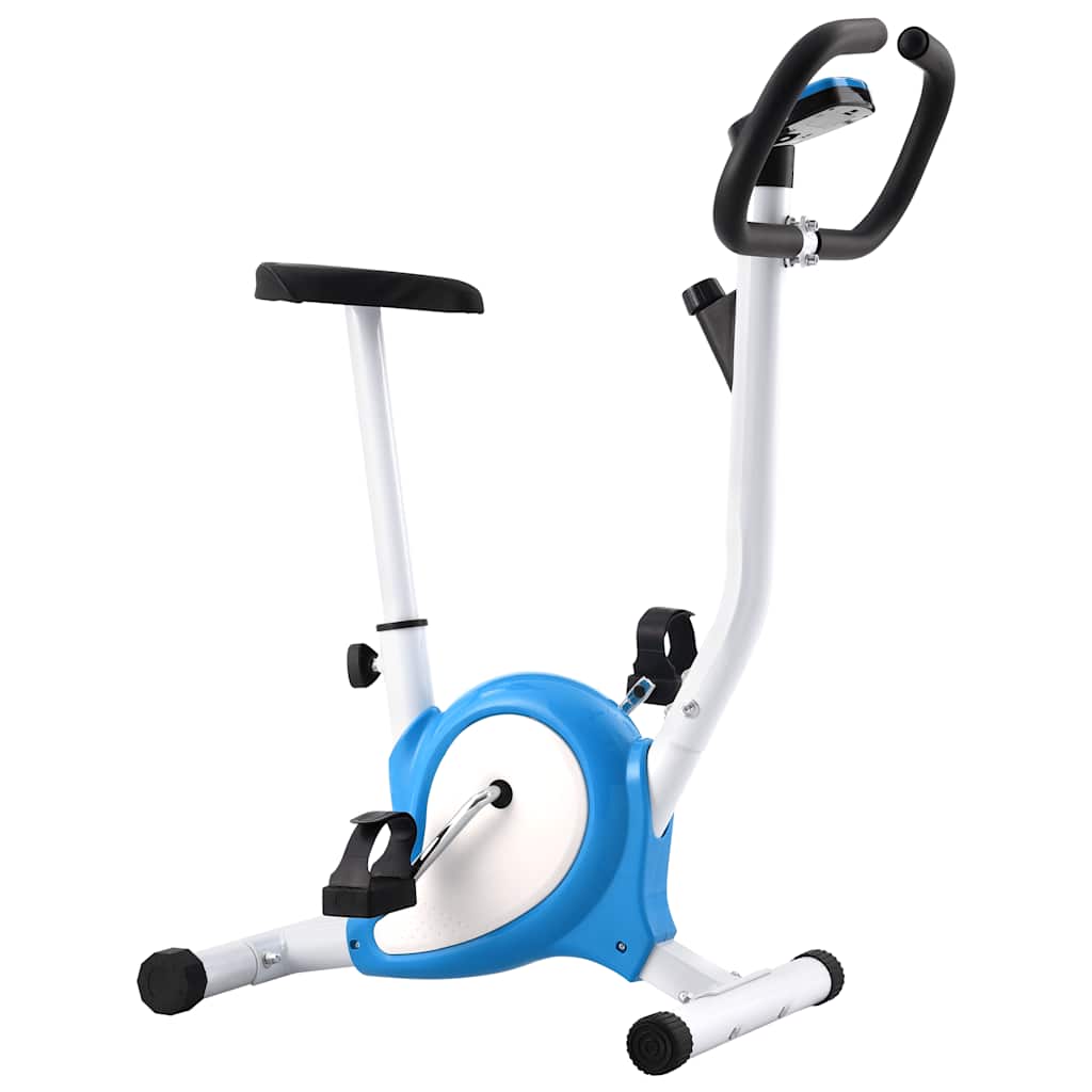 Vélo d'exercice VidaXL avec bande de résistance bleu