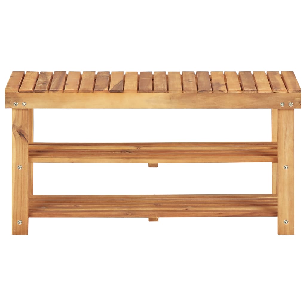 Rack à chaussures Vidaxl 90x32x46 cm en bois d'acacia solide