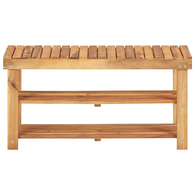 Rack à chaussures Vidaxl 90x32x46 cm en bois d'acacia solide