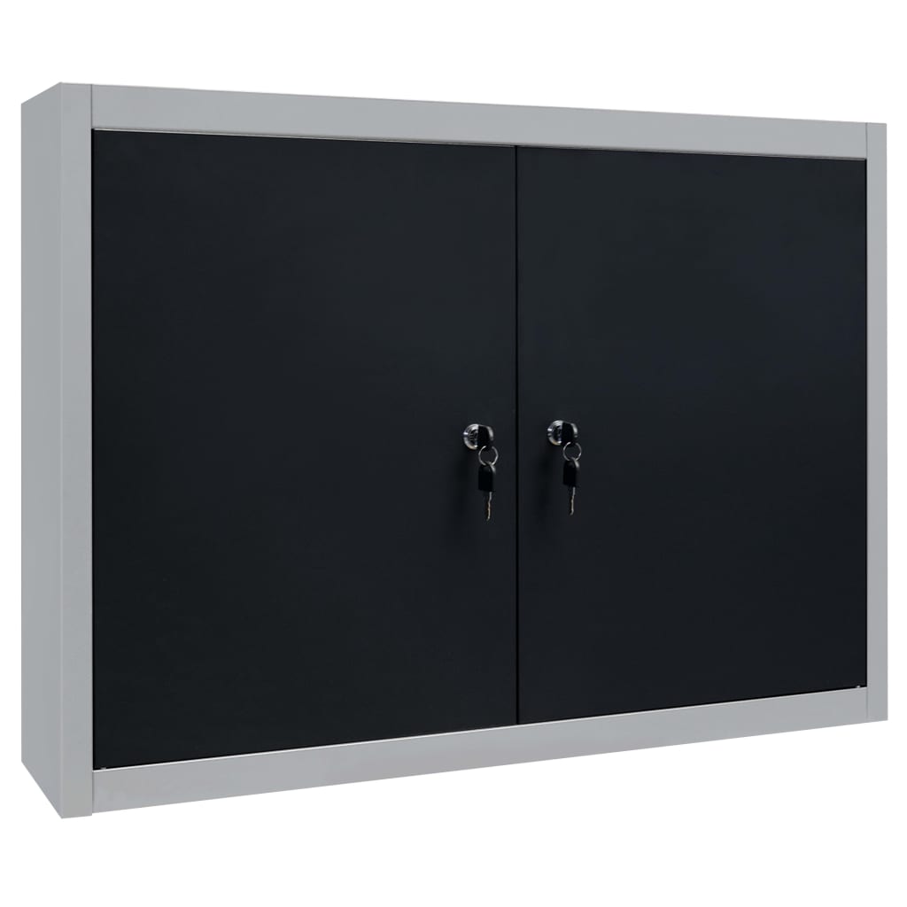 Armoire à outils murale Vidaxx en métal gris et noir
