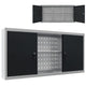 Armoire à outils Vidaxl pour le mur en métal gris et noir