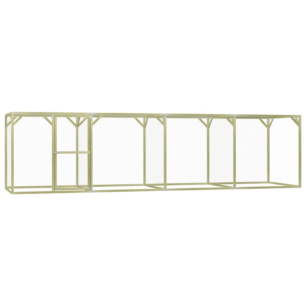 Vidaxl Chicken Coop 1.5x6x1,5 m Pine imprégnée