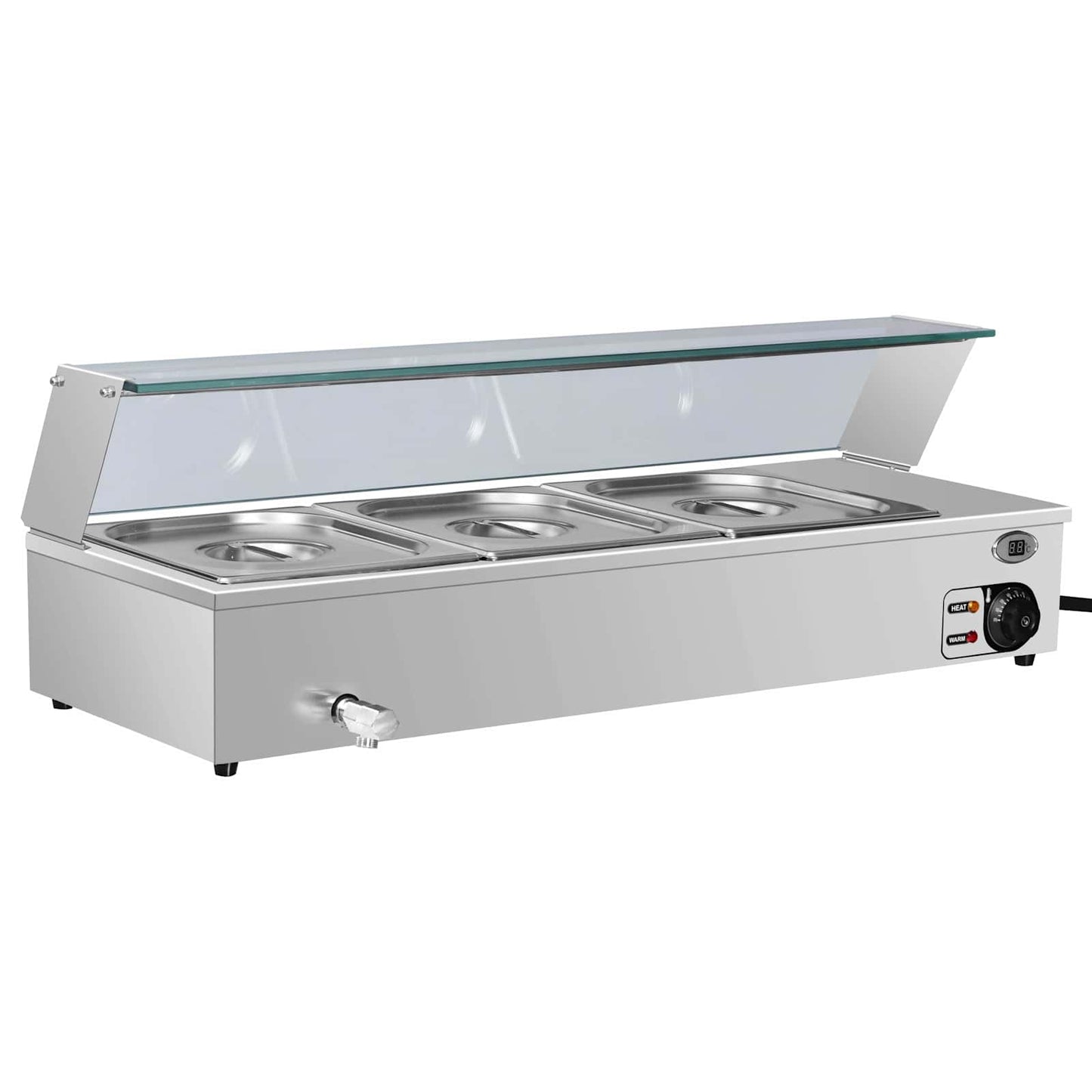 VidaXL réchauds argent acier inoxydable