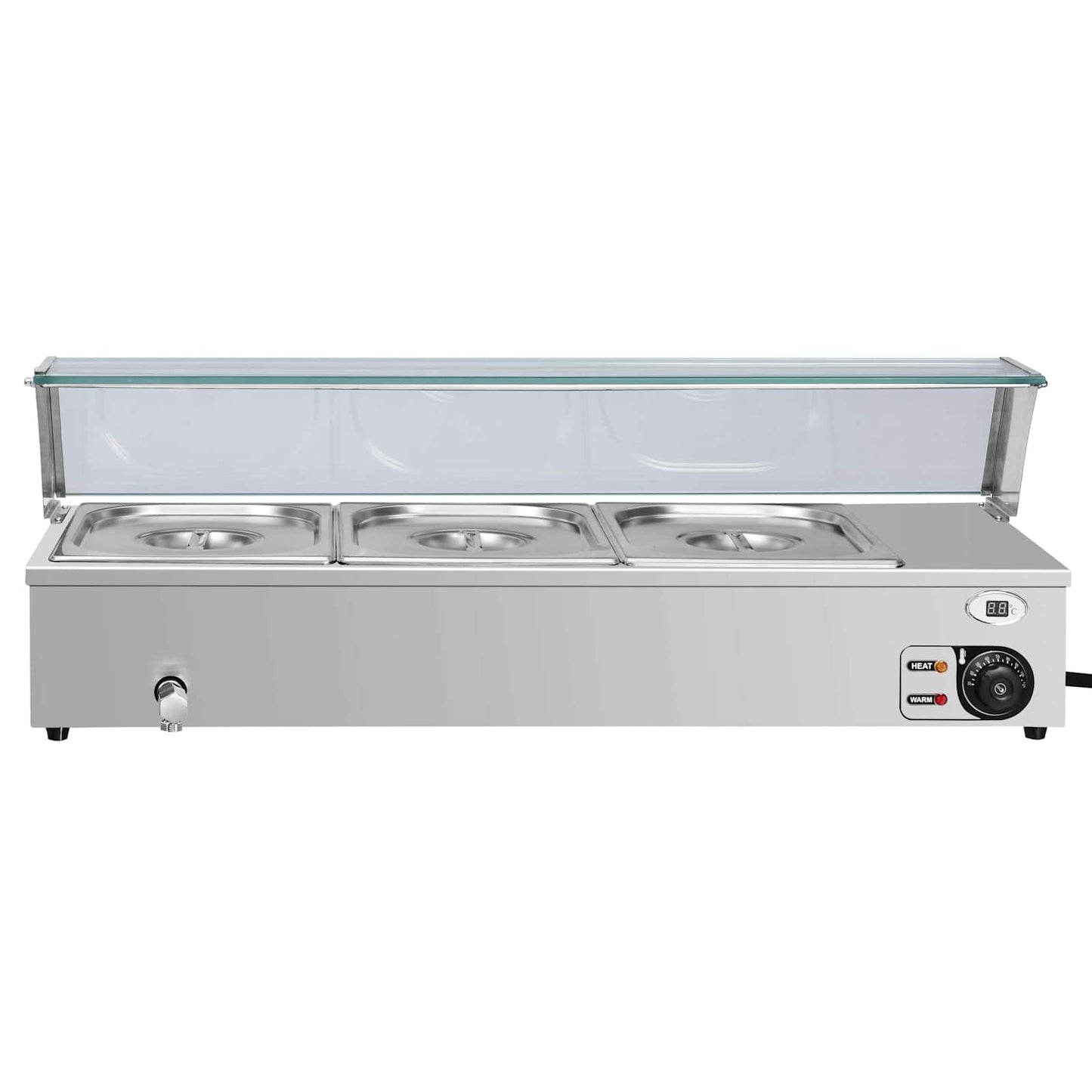 VidaXL réchauds argent acier inoxydable