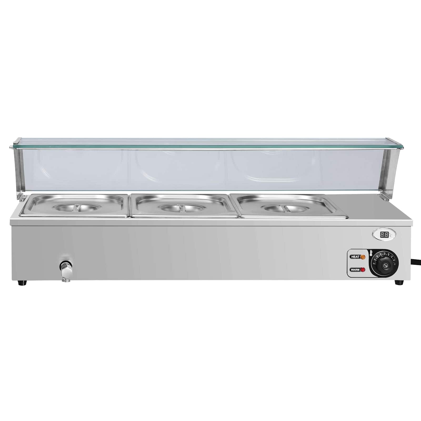 VidaXL réchauds argent acier inoxydable
