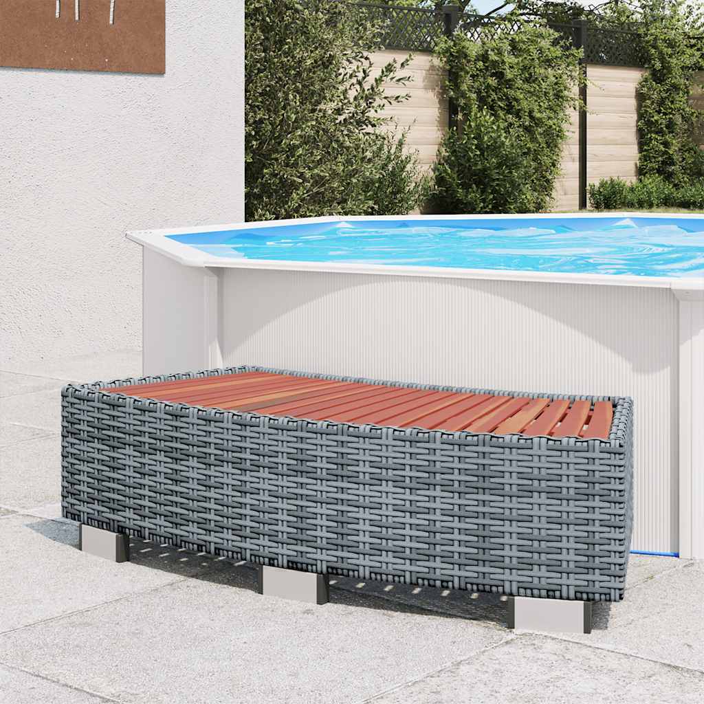 Vidaxl Splash 92x45x25 cm Gray en rotin