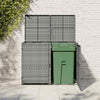 Stockage de conteneurs vidaxl double 148x77x111 cm anthracite en rotin poly