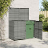 Stockage de conteneurs vidaxl double 148x77x111 cm anthracite en rotin poly