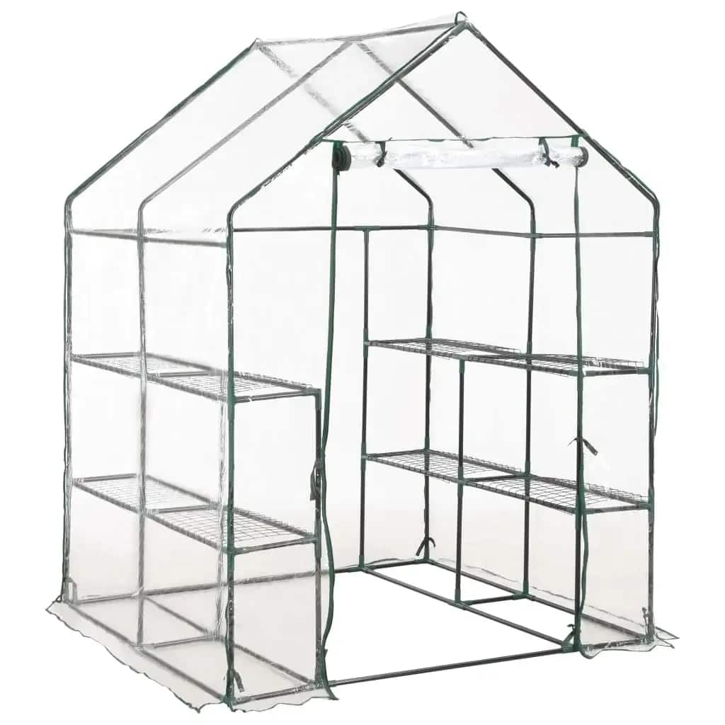 Vidaxl tuinkas avec 8 étagères 143x143x195 cm