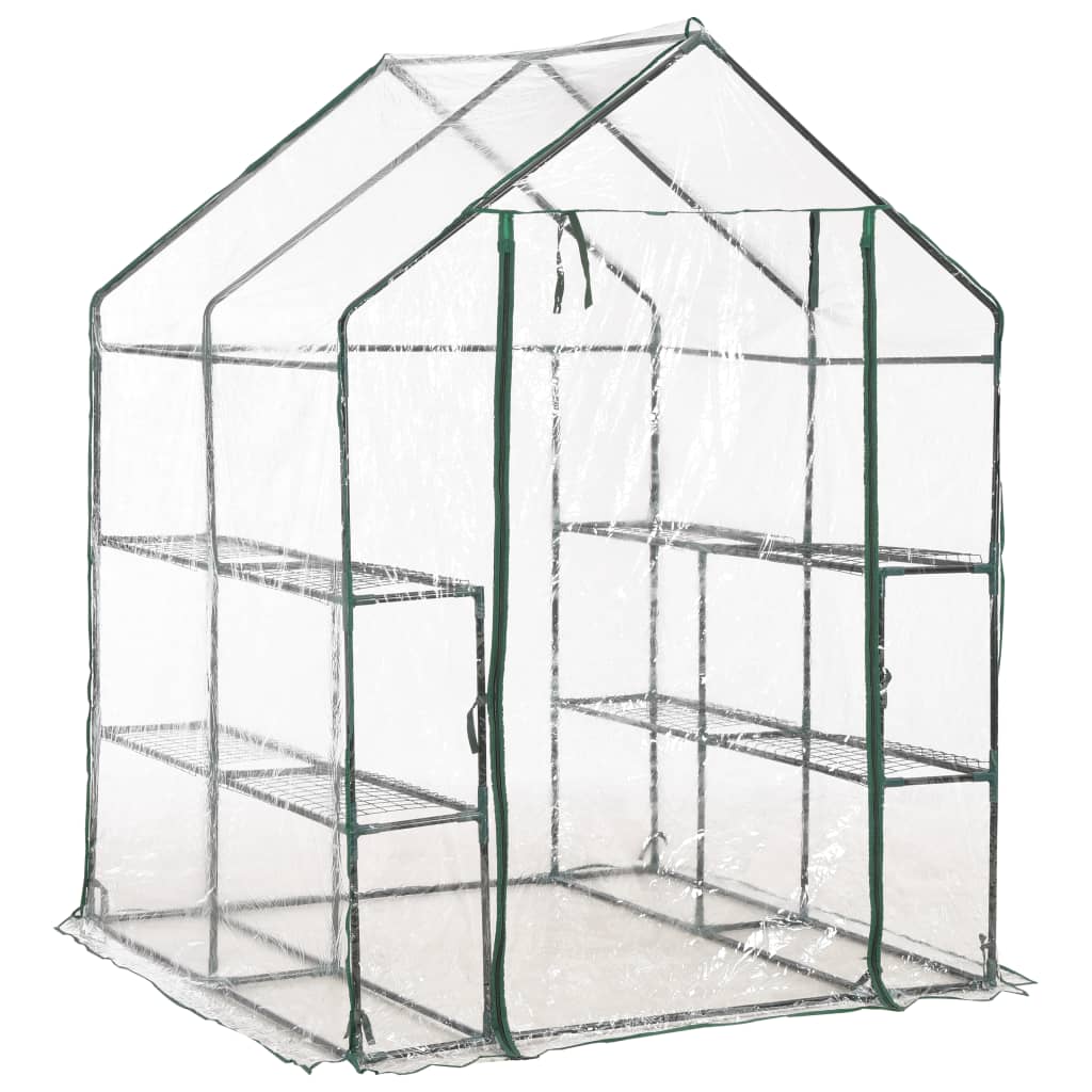 Vidaxl tuinkas avec 8 étagères 143x143x195 cm