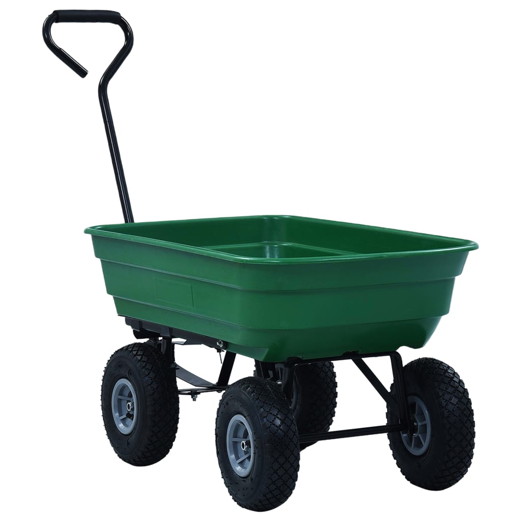 Benne de jardin VidaXL 300 kg 75l vert