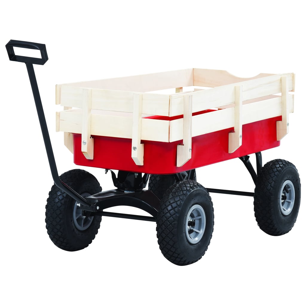 Chariot de jardin VidaXL 150 kg rouge