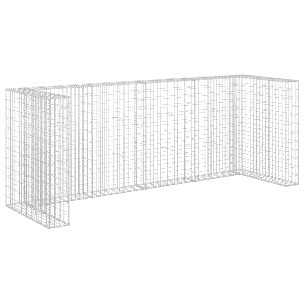 Vidaxl schanskorf contenants muraux 320x100x120 cm en acier galvanisé