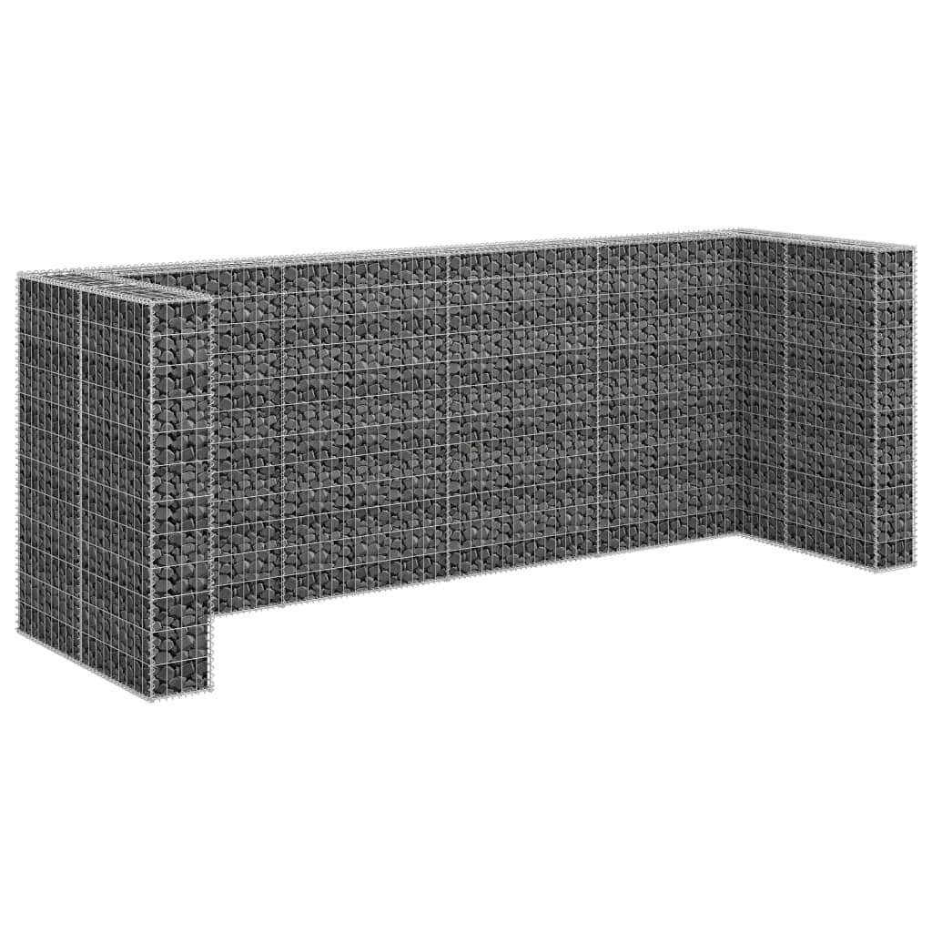 Vidaxl schanskorf contenants muraux 320x100x120 cm en acier galvanisé