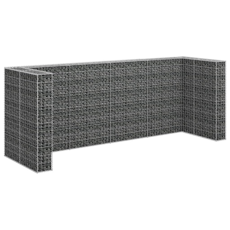 Vidaxl schanskorf contenants muraux 320x100x120 cm en acier galvanisé