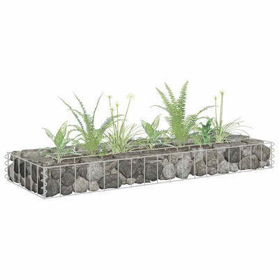 Vidaxl Gabion Planter insenté 90x30x10 cm en acier galvanisé