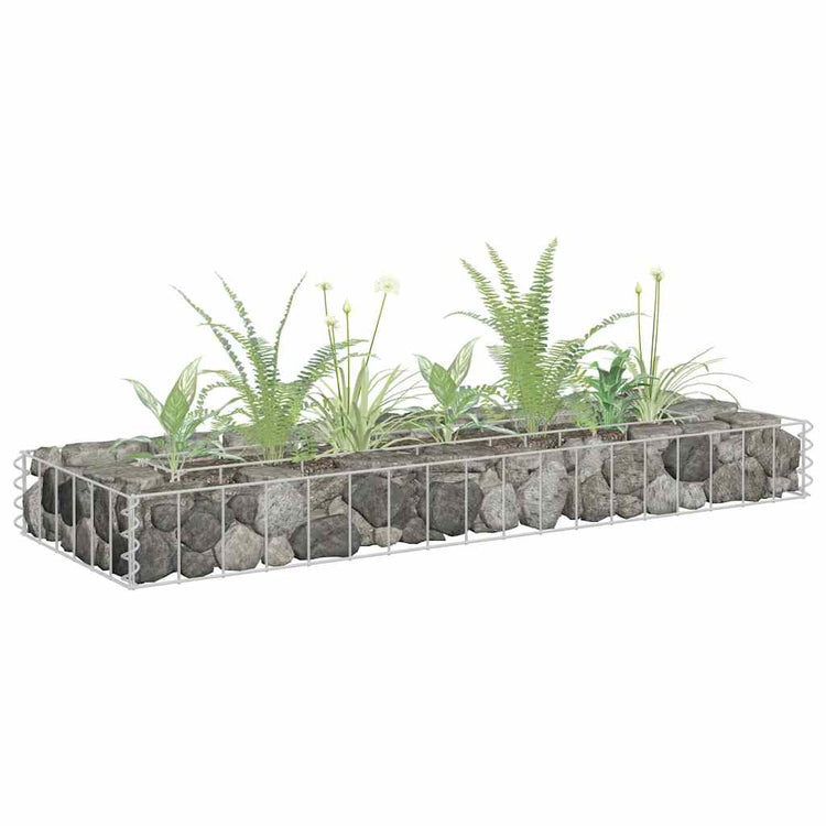 Vidaxl Gabion Planter insenté 90x30x10 cm en acier galvanisé
