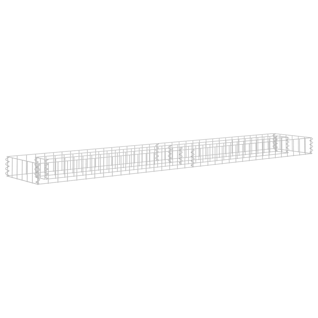 Vidaxl Gabion Planter surélevé 180x30x10 cm en acier galvanisé