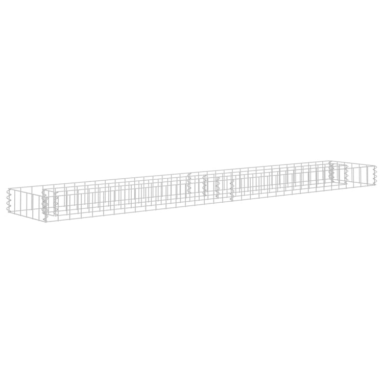 Vidaxl Gabion Planter surélevé 180x30x10 cm en acier galvanisé
