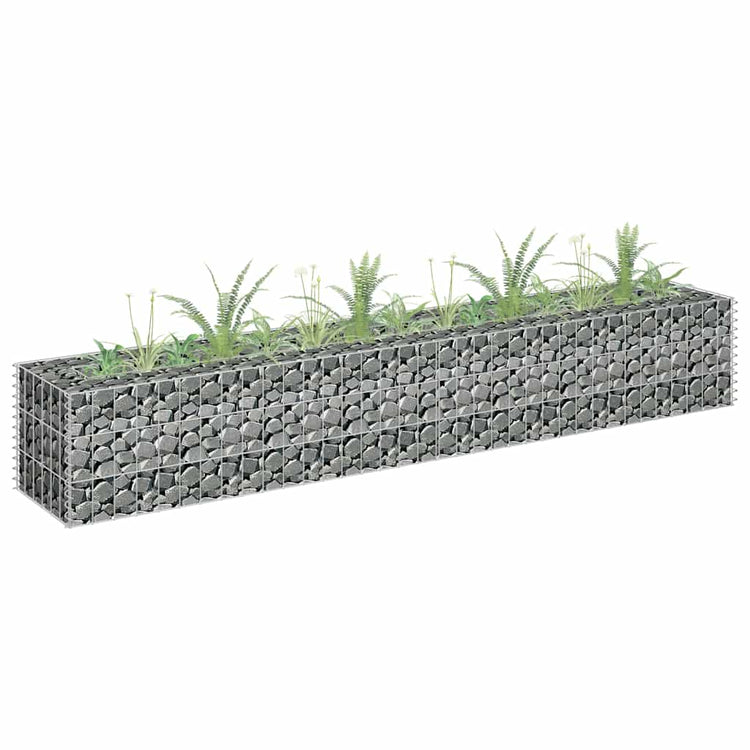 Vidaxl Gabion Planter surélevé 180x30x30 cm en acier galvanisé