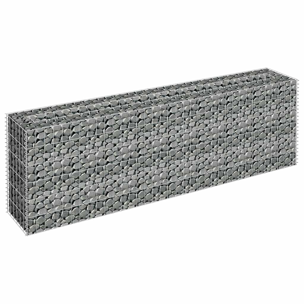 Vidaxl Gabion Planter surélevé 180x30x60 cm en acier galvanisé