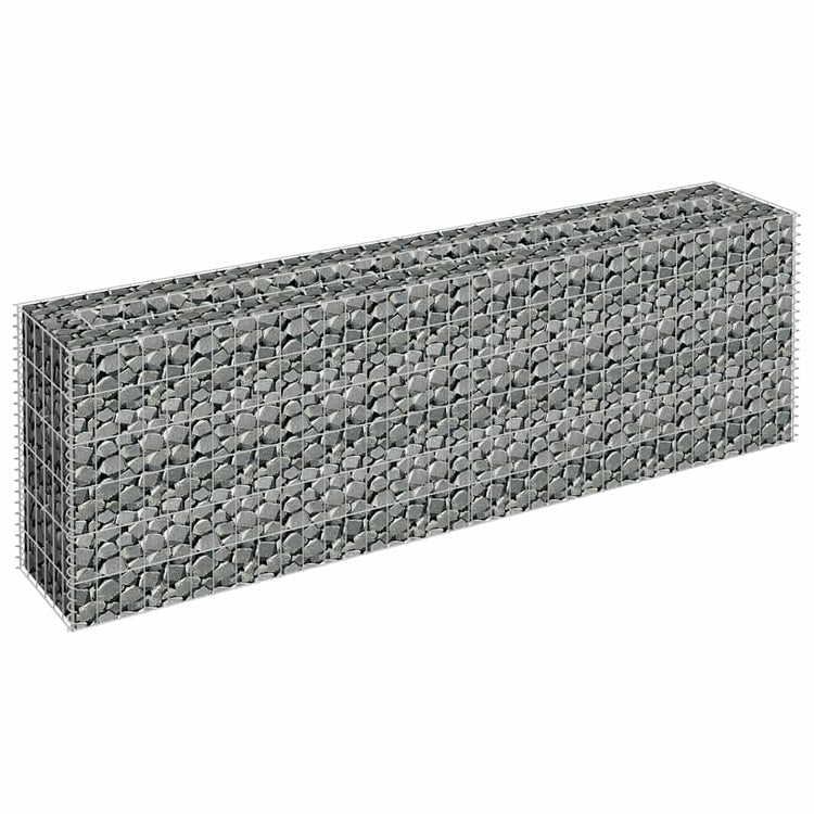 Vidaxl Gabion Planter surélevé 180x30x60 cm en acier galvanisé