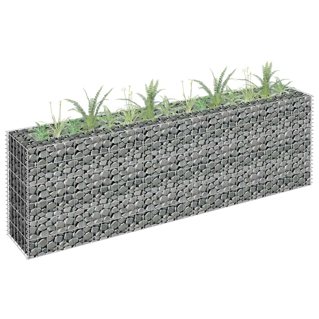 Vidaxl Gabion Planter surélevé 180x30x60 cm en acier galvanisé