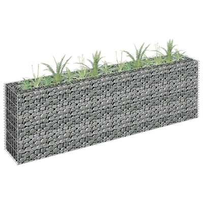 Vidaxl Gabion Planter surélevé 180x30x60 cm en acier galvanisé