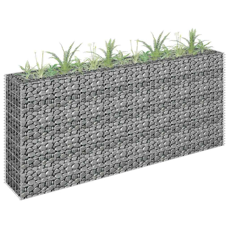 Vidaxl Gabion Planter surélevé 180x30x90 cm en acier galvanisé
