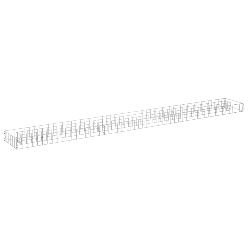 Vidaxl Gabion Planter surélevé 270x30x10 cm en acier galvanisé