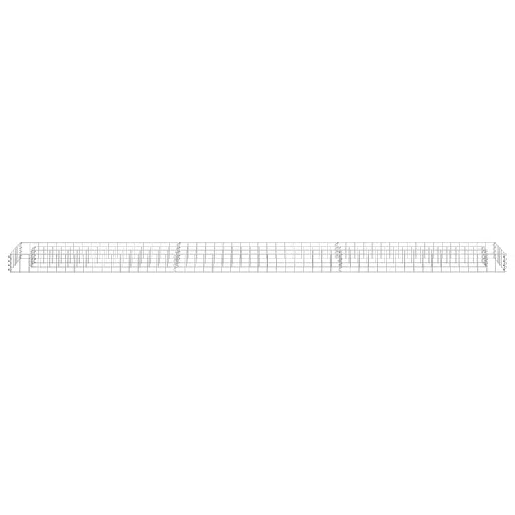 Vidaxl Gabion Planter surélevé 270x30x10 cm en acier galvanisé