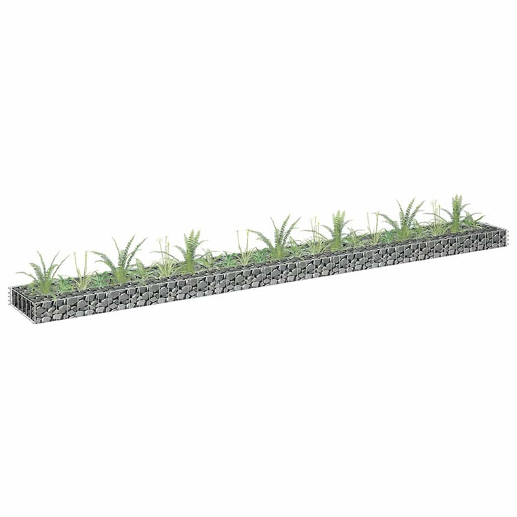 Vidaxl Gabion Planter surélevé 270x30x10 cm en acier galvanisé