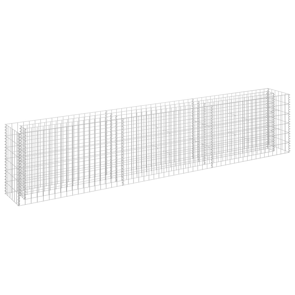 Vidaxl Gabion Planter surélevé 270x30x60 cm en acier galvanisé