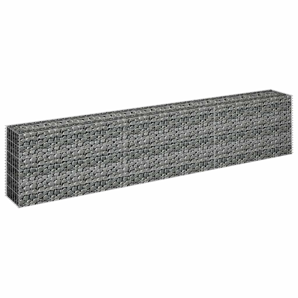 Vidaxl Gabion Planter surélevé 270x30x60 cm en acier galvanisé