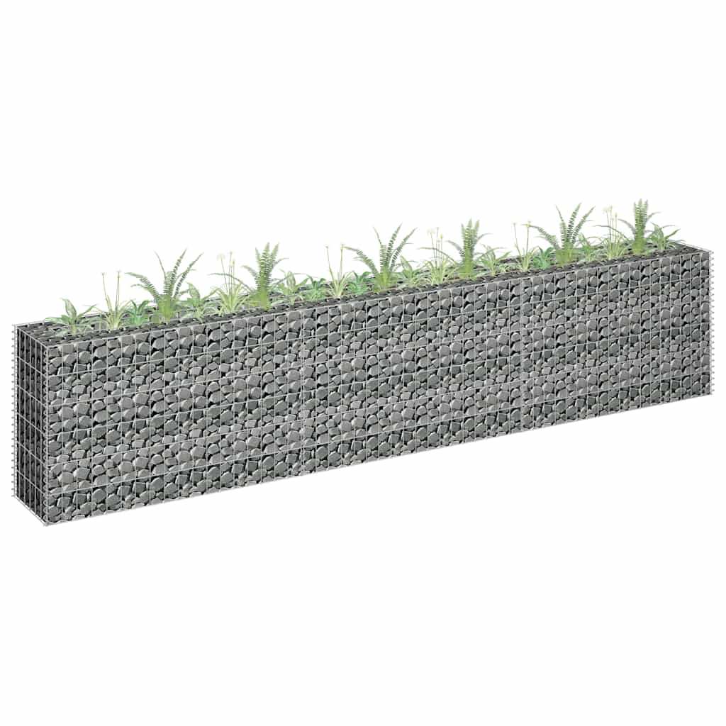 Vidaxl Gabion Planter surélevé 270x30x60 cm en acier galvanisé