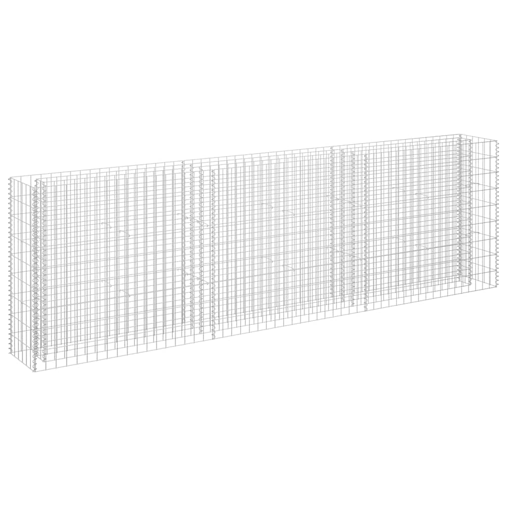 Vidaxl Gabion Planter surélevé 270x30x90 cm en acier galvanisé