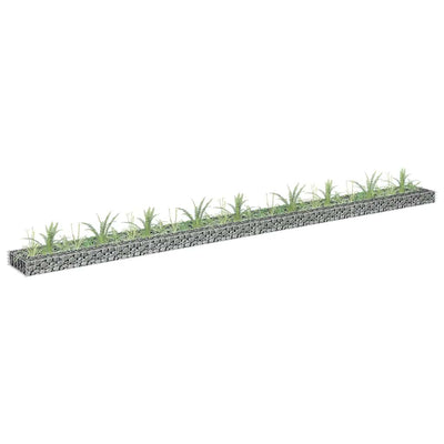 Vidaxl Gabion Planter insenté 360x30x10 cm en acier galvanisé