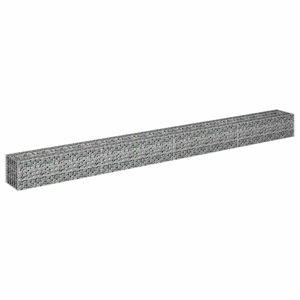 Vidaxl Gabion Planter insenté 360x30x30 cm en acier galvanisé