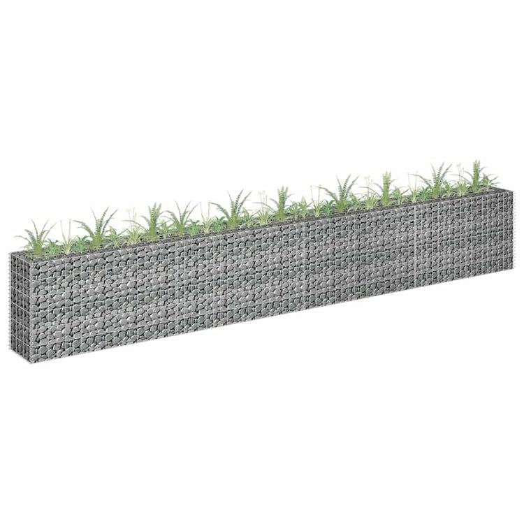 Vidaxl Gabion Planter insenté 360x30x60 cm en acier galvanisé