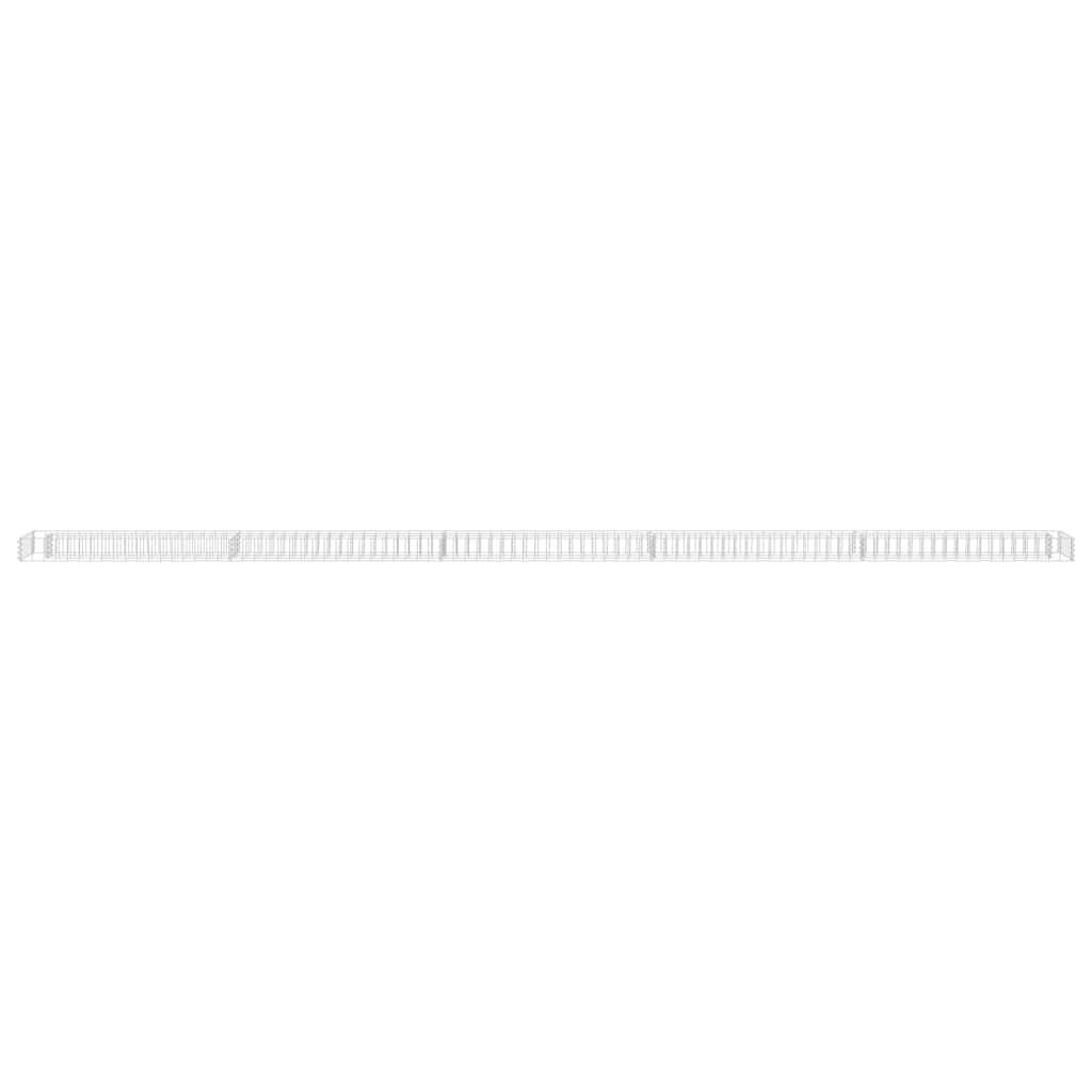 Vidaxl Gabion Planter insenté 450x30x10 cm en acier galvanisé