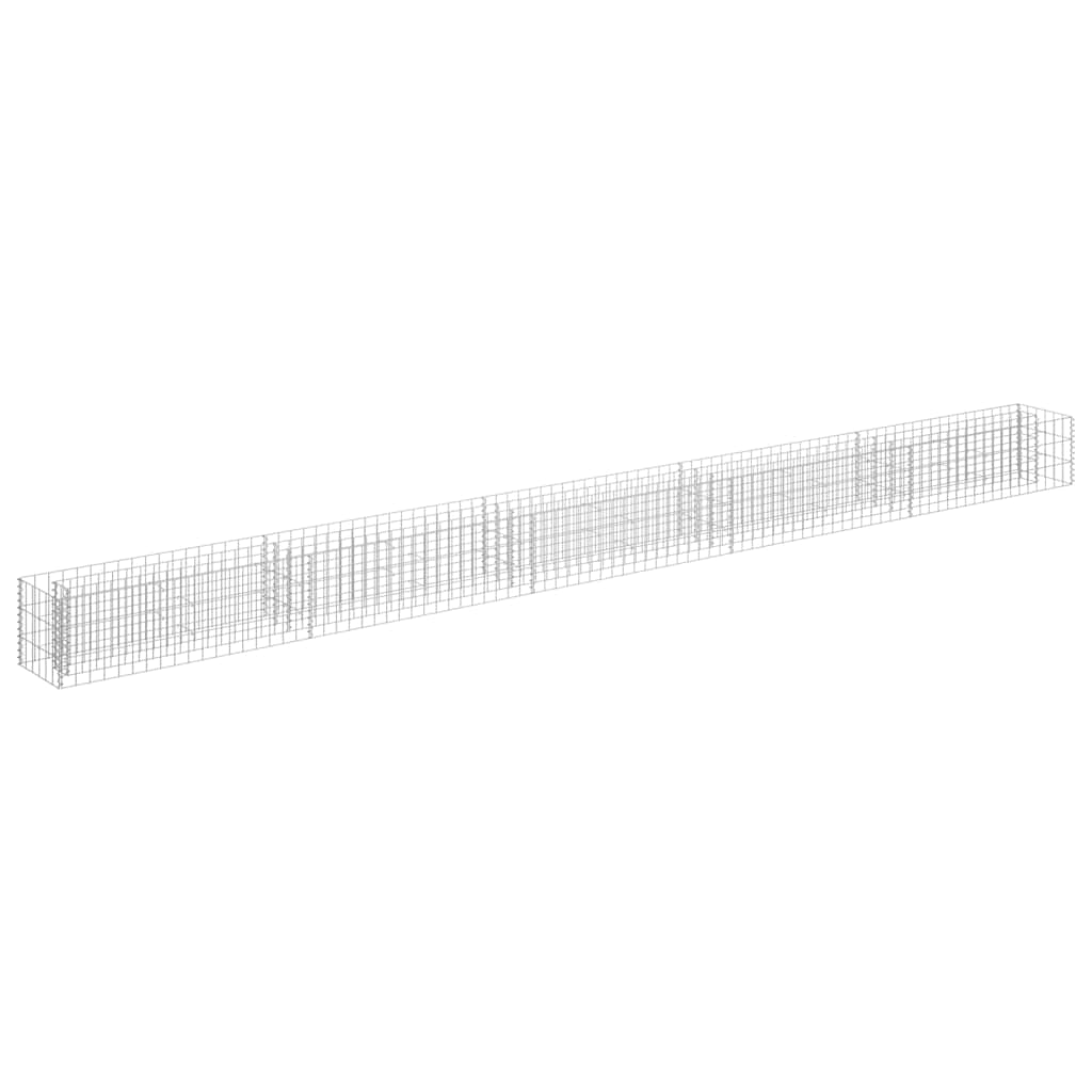 Vidaxl Gabion Planning Boîte augmentée 450x30x30 cm en acier galvanisé