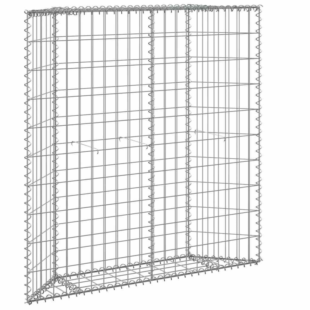 Vidaxl Gabion Planification trapézoïde de Buck 100x20x100 cm en acier galvanisé