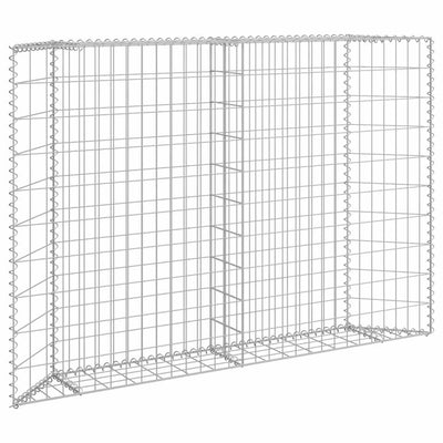 Vidaxl Gabion Planning Bucket Trapezium 150x20x100 cm en acier galvanisé