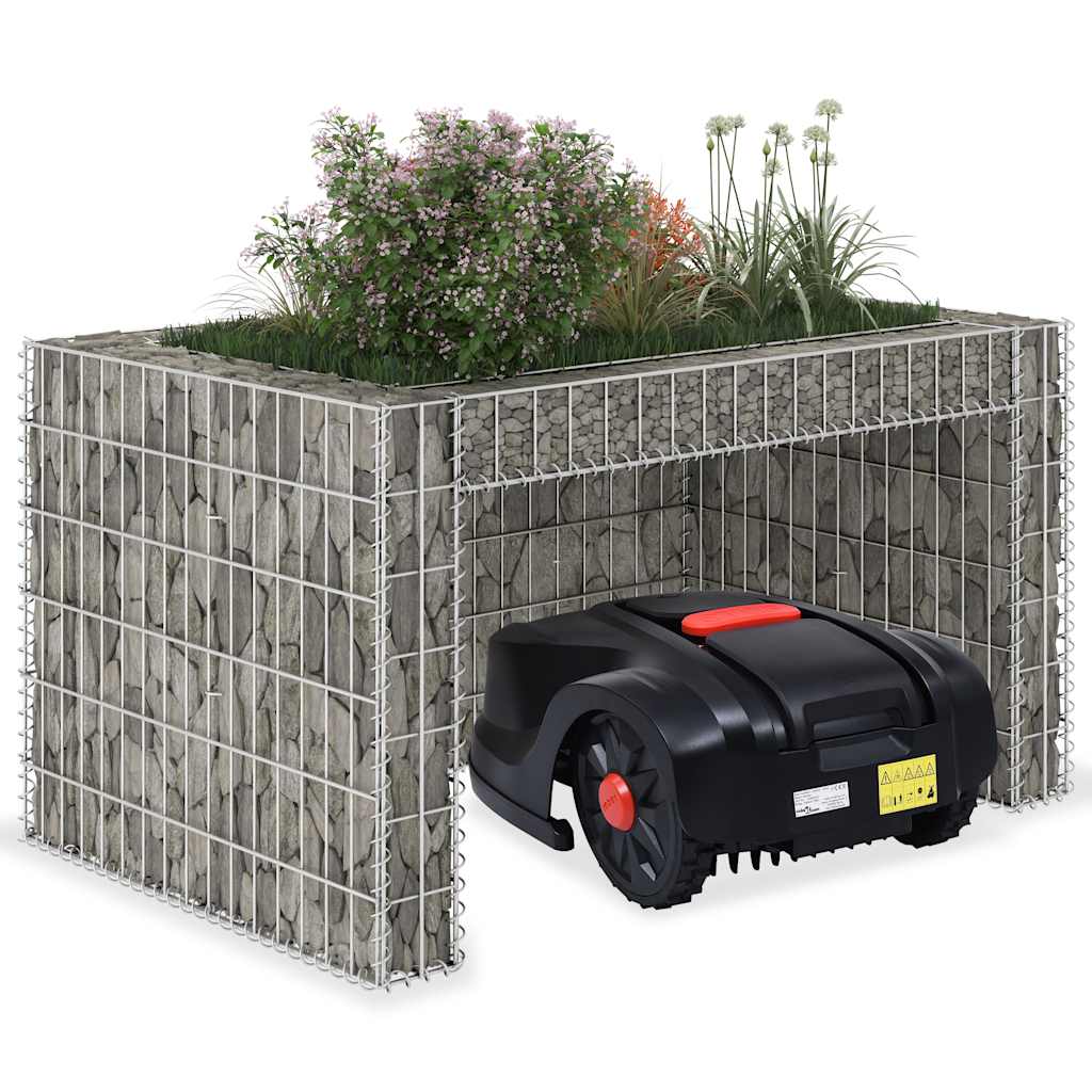 Toit de tondeuse à pelouse Vidaxl avec Planteur 110x80x60cm en acier