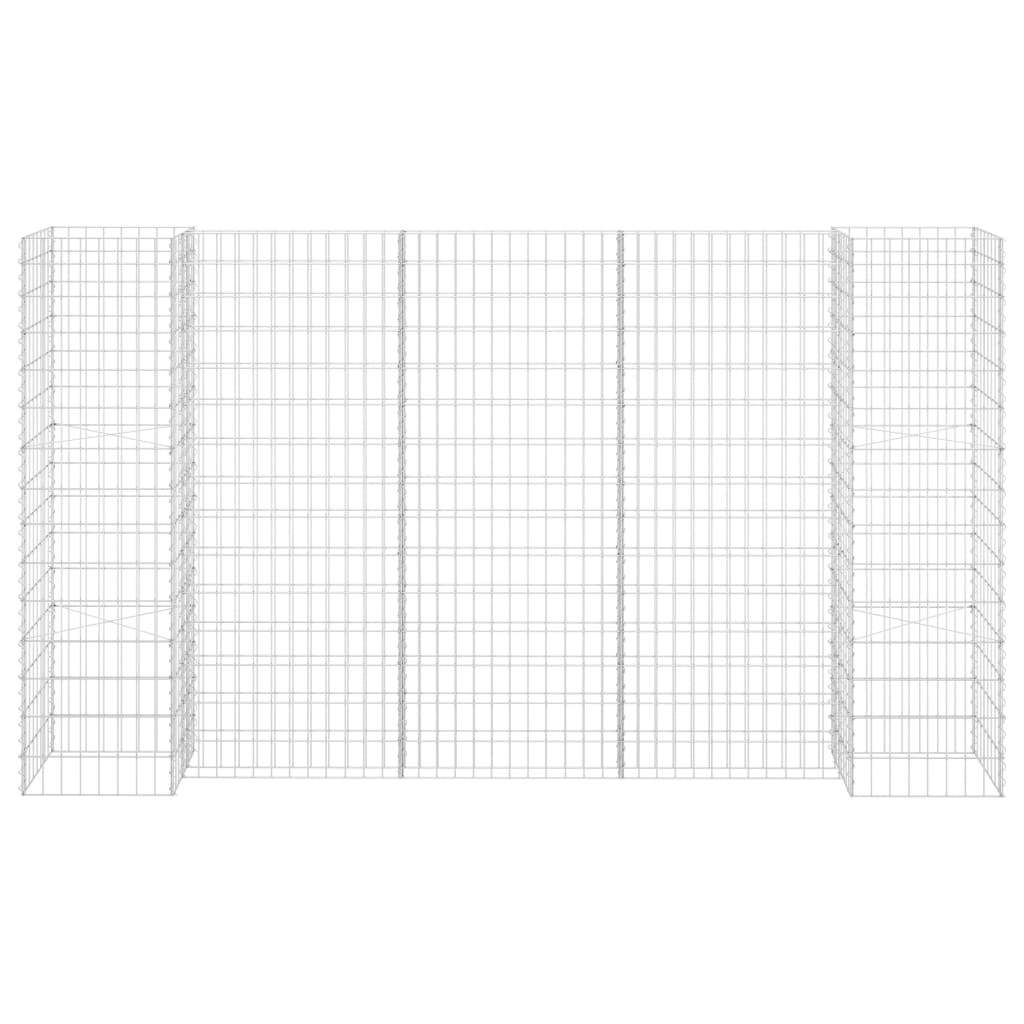Vidaxl Gabion Planning Boîte en forme de fils en acier 260x40x150 cm